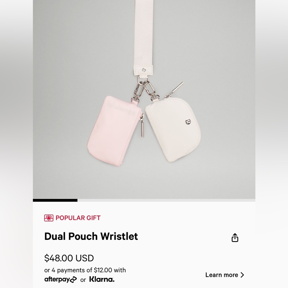 Lululemon dual pouch wristlet
